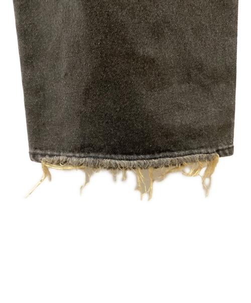 flagstuff（フラグスタフ）flagstuff (フラグスタフ) DENIM BORO BAGGIE PANTS ブラック サイズ:Lの古着・服飾アイテム