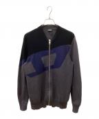 DIESELディーゼル）の古着「厚手ニット」｜ブラック×ネイビー×グレー