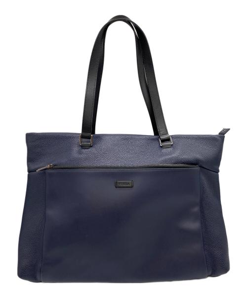 FURLA（フルラ）FURLA (フルラ) レザートートバッグ ダークネイビーの古着・服飾アイテム