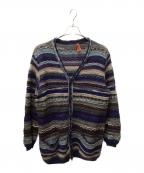 missoniミッソーニ）の古着「80-90's 3Dモヘアニットカーディガン」｜ネイビー×グレー