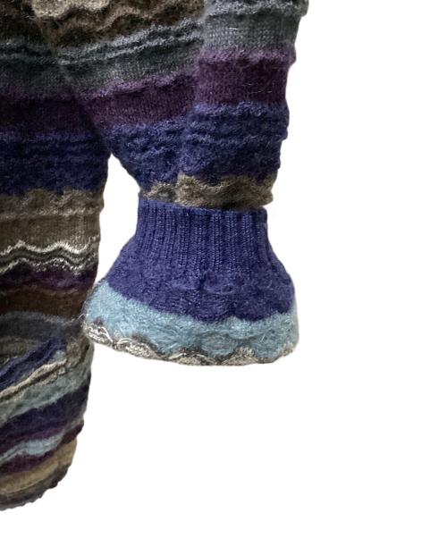 missoni（ミッソーニ）missoni (ミッソーニ) 80-90's 3Dモヘアニットカーディガン ネイビー×グレー サイズ:50の古着・服飾アイテム