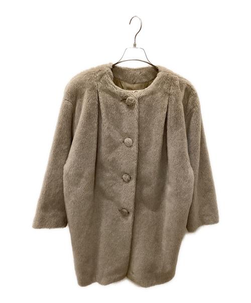 Christian Dior（クリスチャン ディオール）Christian Dior (クリスチャン ディオール) 90'sノーカラーアルパカ混コート ベージュ サイズ:42/8の古着・服飾アイテム