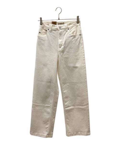 YANUK（ヤヌーク）YANUK (ヤヌーク) ワイドストレート デニムパンツ LILITH ホワイト サイズ:25の古着・服飾アイテム