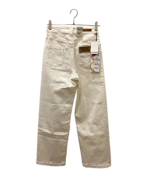 YANUK（ヤヌーク）YANUK (ヤヌーク) ワイドストレート デニムパンツ LILITH ホワイト サイズ:25の古着・服飾アイテム