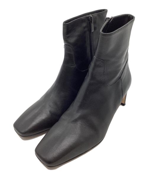 CORSO ROMA 9（コルソローマノーヴェ）CORSO ROMA 9 (コルソローマノーヴェ) BEAUTY&YOUTH別注 スクエアトゥ ショートブーツ ブラック サイズ:36 1/2の古着・服飾アイテム