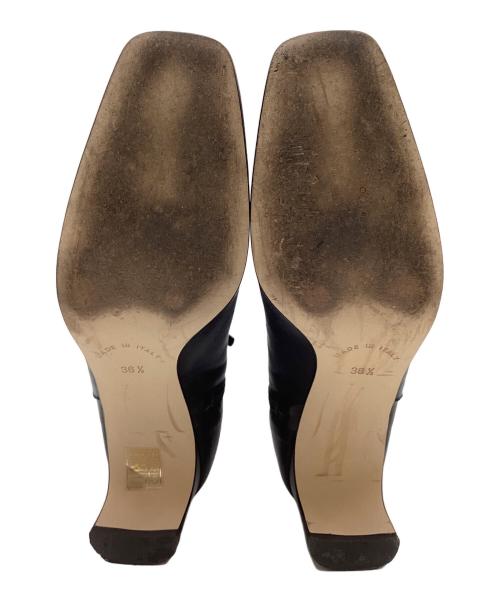 CORSO ROMA 9（コルソローマノーヴェ）CORSO ROMA 9 (コルソローマノーヴェ) BEAUTY&YOUTH別注 スクエアトゥ ショートブーツ ブラック サイズ:36 1/2の古着・服飾アイテム