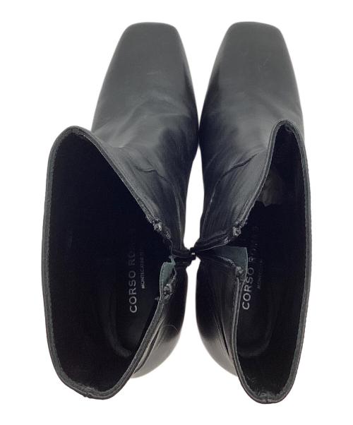 CORSO ROMA 9（コルソローマノーヴェ）CORSO ROMA 9 (コルソローマノーヴェ) BEAUTY&YOUTH別注 スクエアトゥ ショートブーツ ブラック サイズ:36 1/2の古着・服飾アイテム