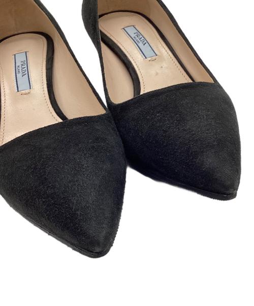 PRADA（プラダ）PRADA (プラダ) ポインテッドトゥパンプス ブラック サイズ:35 1/2の古着・服飾アイテム