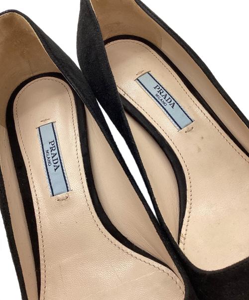 PRADA（プラダ）PRADA (プラダ) ポインテッドトゥパンプス ブラック サイズ:35 1/2の古着・服飾アイテム