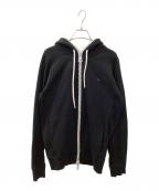 1PIU1UGUALE3 RELAXウノピゥウノウグァーレトレ リラックス）の古着「ビッグファスナーパーカー」｜ブラック