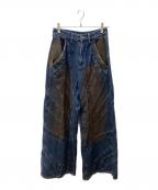 ARGUECULTUREアルグエカルチャー）の古着「ワイドレッグデニムパンツ」｜インディゴ