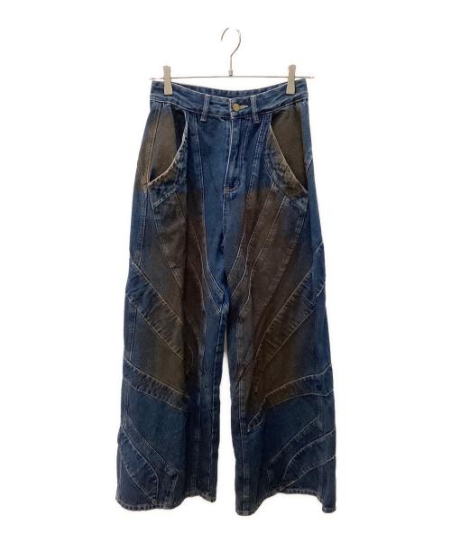ARGUECULTURE（アルグエカルチャー）ARGUECULTURE (アルグエカルチャー) ワイドレッグデニムパンツ インディゴ サイズ:Sの古着・服飾アイテム