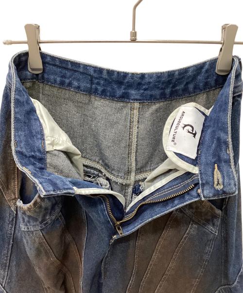 ARGUECULTURE（アルグエカルチャー）ARGUECULTURE (アルグエカルチャー) ワイドレッグデニムパンツ インディゴ サイズ:Sの古着・服飾アイテム