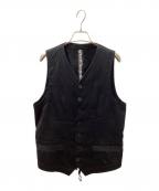 NUMBER (N)INEナンバーナイン）の古着「00's MUSICAL NOTE PRINT GILET VEST」｜ブラック