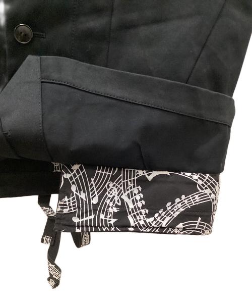 NUMBER (N)INE（ナンバーナイン）NUMBER (N)INE (ナンバーナイン) 00's MUSICAL NOTE PRINT GILET VEST ブラック サイズ:2の古着・服飾アイテム