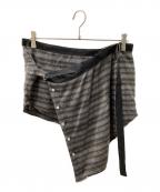 NUMBER (N)INEナンバーナイン）の古着「本人期　00's カシミヤ混巻きスカート」｜グレー