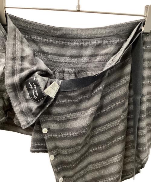 NUMBER (N)INE（ナンバーナイン）NUMBER (N)INE (ナンバーナイン) 本人期　00's カシミヤ混巻きスカート グレー サイズ:MEN'Sの古着・服飾アイテム