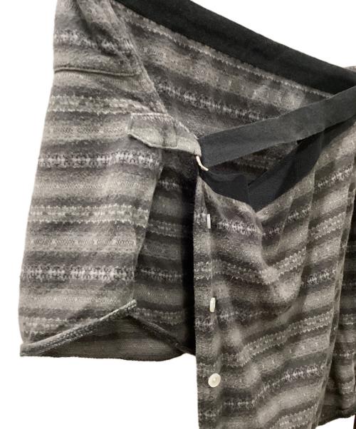 NUMBER (N)INE（ナンバーナイン）NUMBER (N)INE (ナンバーナイン) 本人期　00's カシミヤ混巻きスカート グレー サイズ:MEN'Sの古着・服飾アイテム