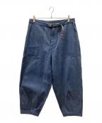 THE NORTH FACEザ ノース フェイス）の古着「Denim Field Wide Cropped Pants」｜インディゴ