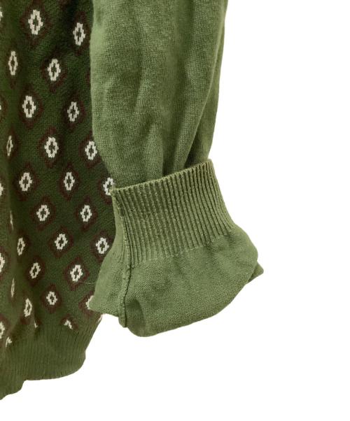 TTT MSW（ティー）TTT MSW (ティー) Diamond Knit Polo グリーン サイズ:Lの古着・服飾アイテム