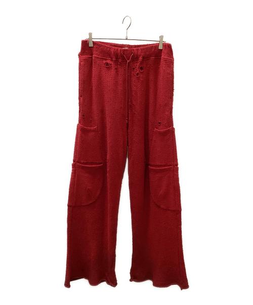 RANDY（ランディー）RANDY (ランディー) ニードルパンチイージーパンツ レッド サイズ:2の古着・服飾アイテム