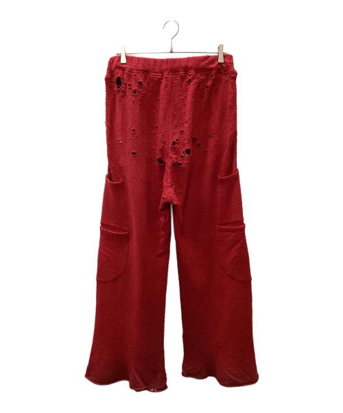 RANDY（ランディー）RANDY (ランディー) ニードルパンチイージーパンツ レッド サイズ:2の古着・服飾アイテム
