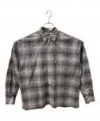 COOTIE PRODUCTIONSクーティープロダクツ）の古着「Ombre Check L/S Shirt」｜グレー
