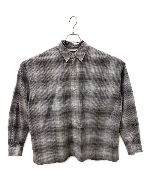 COOTIE PRODUCTIONS（クーティープロダクツ）COOTIE PRODUCTIONS (クーティープロダクツ) Ombre Check L/S Shirt  グレー サイズ:MEDIUMの古着・服飾アイテム