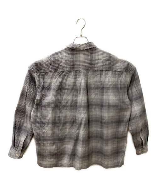 COOTIE PRODUCTIONS（クーティープロダクツ）COOTIE PRODUCTIONS (クーティープロダクツ) Ombre Check L/S Shirt  グレー サイズ:MEDIUMの古着・服飾アイテム