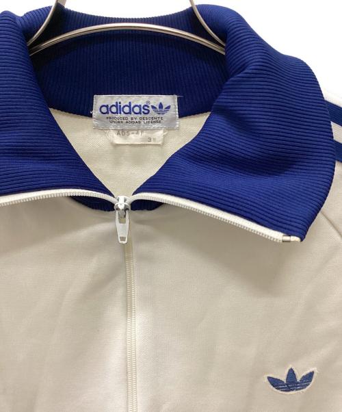 adidas（アディダス）adidas (アディダス) 70's トラックジャケット ベージュ×ブルー サイズ:3号の古着・服飾アイテム
