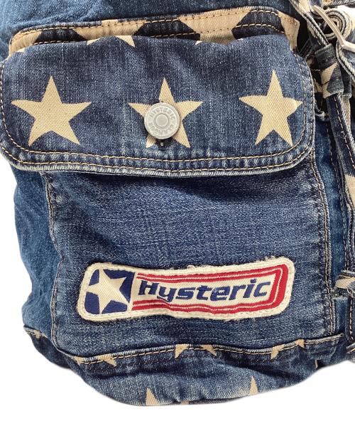 Hysteric Glamour（ヒステリックグラマー）Hysteric Glamour (ヒステリックグラマー) 90-00's 星柄デニムワッペンミニリュック インディゴの古着・服飾アイテム