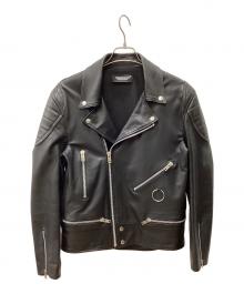 UNDERCOVER（アンダーカバー）の古着「Bootleg Truth COW HIDE Leather Jacket」｜ブラック