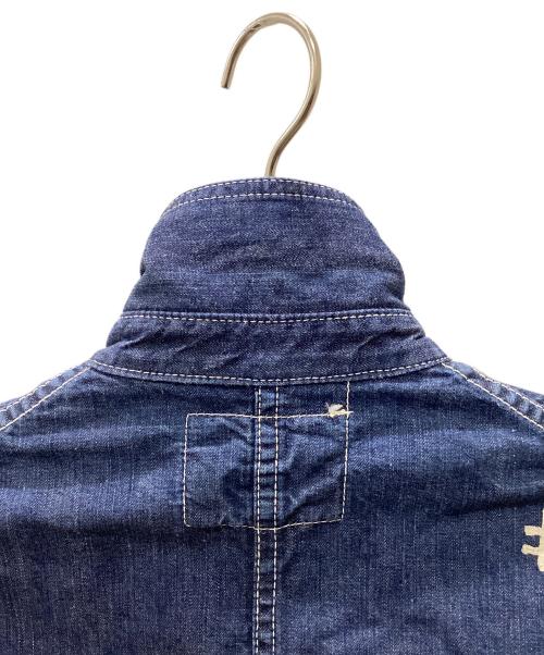 Joe McCOY（ジョーマッコイ）Joe McCOY (ジョーマッコイ) ワッペン付ペイントデニムカバーオール インディゴ サイズ:36の古着・服飾アイテム