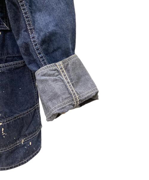 Joe McCOY（ジョーマッコイ）Joe McCOY (ジョーマッコイ) ワッペン付ペイントデニムカバーオール インディゴ サイズ:36の古着・服飾アイテム