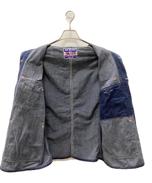 Joe McCOY（ジョーマッコイ）Joe McCOY (ジョーマッコイ) ワッペン付ペイントデニムカバーオール インディゴ サイズ:36の古着・服飾アイテム
