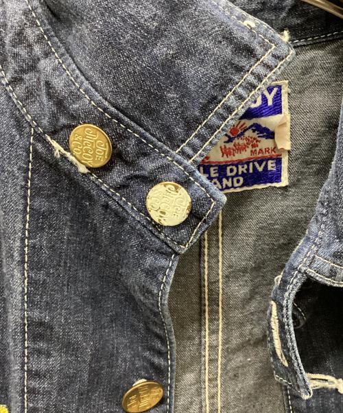 Joe McCOY（ジョーマッコイ）Joe McCOY (ジョーマッコイ) ワッペン付ペイントデニムカバーオール インディゴ サイズ:36の古着・服飾アイテム