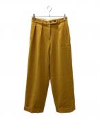 TODAYFULトゥデイフル）の古着「ツイルタックトラウザーズ」｜イエロー
