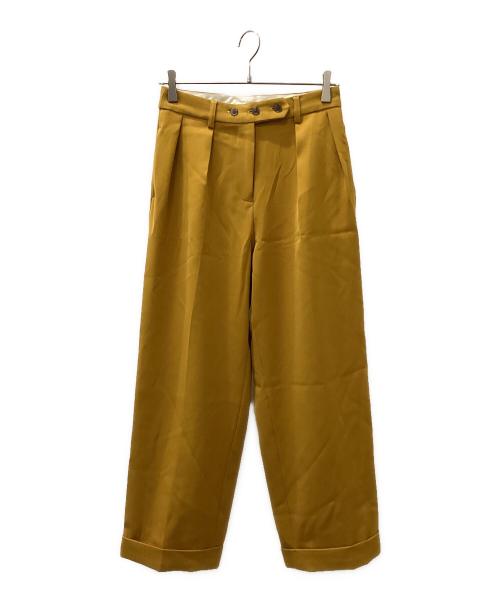 TODAYFUL（トゥデイフル）TODAYFUL (トゥデイフル) ツイルタックトラウザーズ イエロー サイズ:38の古着・服飾アイテム
