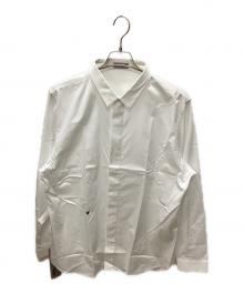 DIOR HOMME（ディオール オム）の古着「コットン ビーワンポイント刺繍 比翼長袖シャツ	」｜ホワイト