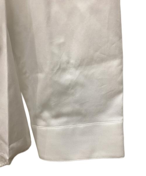 DIOR HOMME（ディオール オム）Dior Homme (ディオール オム) コットン ビーワンポイント刺繍 比翼長袖シャツ	 ホワイト サイズ:45の古着・服飾アイテム