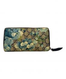 GUCCI（グッチ）の古着「ブルームス スプリーム 長財布」｜ブルー×ベージュ