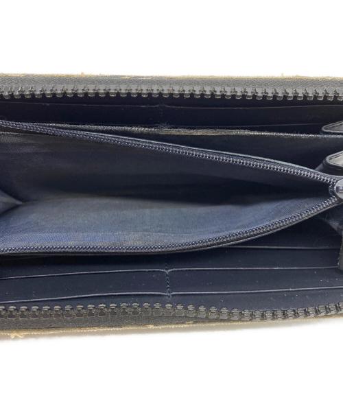 GUCCI（グッチ）GUCCI (グッチ) ブルームス スプリーム 長財布 ブルー×ベージュの古着・服飾アイテム