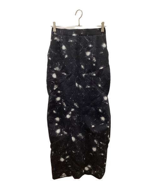 ENFOLD（エンフォルド）ENFOLD (エンフォルド) プリントロングスカート ブラック×ホワイト サイズ:38の古着・服飾アイテム