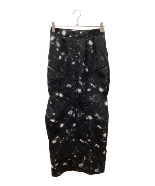 ENFOLD（エンフォルド）ENFOLD (エンフォルド) プリントロングスカート ブラック×ホワイト サイズ:38の古着・服飾アイテム