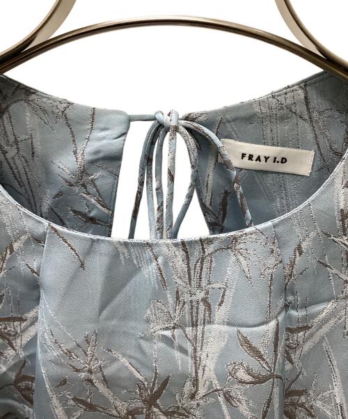 FRAY ID（フレイ アイディー）FRAY ID (フレイ アイディー) フラワージャガードワンピース ブルー サイズ:1の古着・服飾アイテム