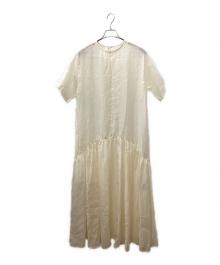 ELENDEEK（エレンディーク）の古着「シアーレイヤードカットワンピース」｜アイボリー