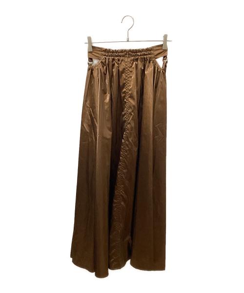 MAISON SPECIAL（メゾンスペシャル）MAISON SPECIAL (メゾンスペシャル) Gather Flare Skirt ブラウン サイズ:FREEの古着・服飾アイテム