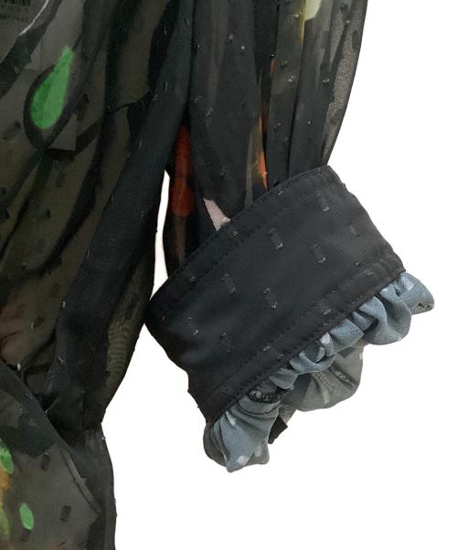 Ameri（アメリ）Ameri (アメリ) MEDI DECALCOMANIA CHIFFON BLOUSE ブラック サイズ:Fの古着・服飾アイテム