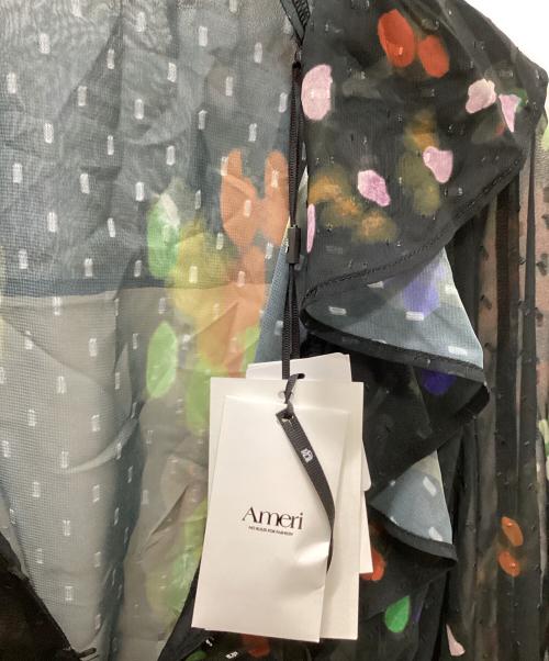 Ameri（アメリ）Ameri (アメリ) MEDI DECALCOMANIA CHIFFON BLOUSE ブラック サイズ:Fの古着・服飾アイテム