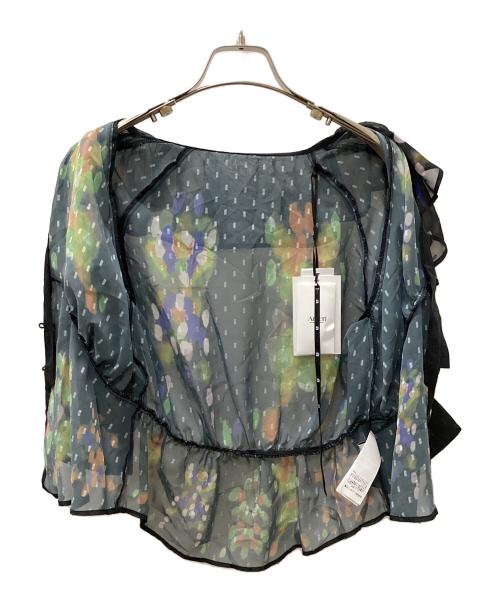Ameri（アメリ）Ameri (アメリ) MEDI DECALCOMANIA CHIFFON BLOUSE ブラック サイズ:Fの古着・服飾アイテム
